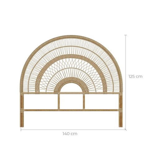 Tête De Lit En Rotin Naturel 140 Cm - Astéria