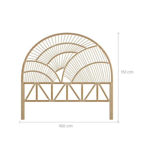 Tête De Lit En Rotin Naturel 160 Cm - Séléné