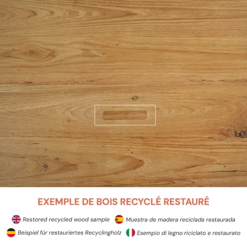 Table Basse Ronde En Bois De Teck Recyclé D70 Cm - Oly