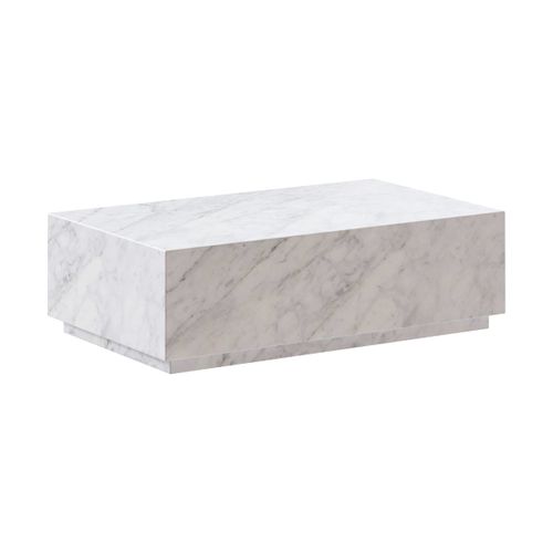 Table Basse Rectangulaire En Marbre Blanc - Izaé