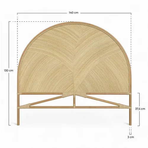 Tête De Lit En Rotin Naturel 140 Cm - Beigia