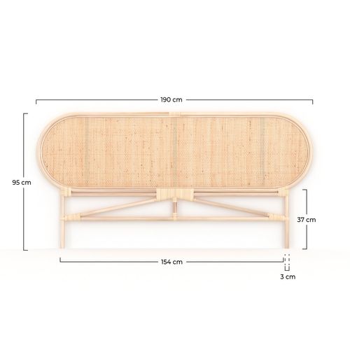 Tête De Lit En Rotin Naturel 160 Cm - Navahino