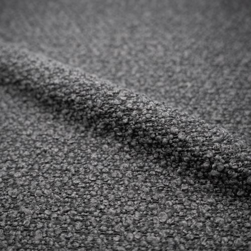Lot De 2 Chaises Pour Îlot Central 65 Cm En Tissu Bouclette Gris - Misty