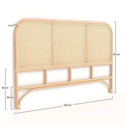 Tête De Lit En Rotin Et Cannage 140 Cm - Naïra