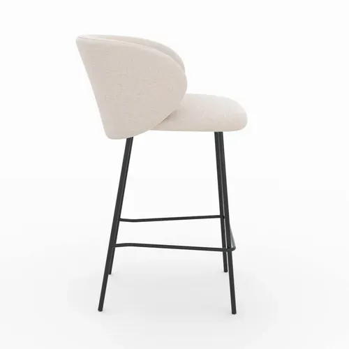 Lot De 2 Chaises Pour Îlot Central En Tissu Beige 67 Cm - Victoria