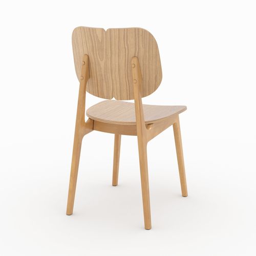 Lot De 2 Chaises En Bois Clair - Clyde