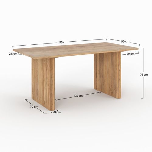 Table Rectangulaire En Bois D'acacia 6 Personnes - Andrea
