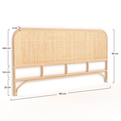 Tête De Lit 180 Cm En Rotin Naturel - Grace