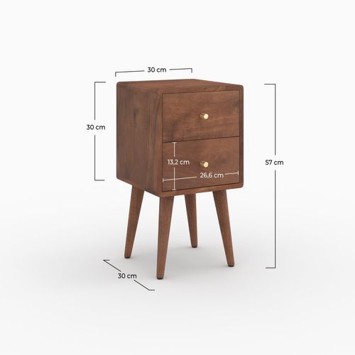 Table De Chevet En Bois De Manguier - Oréa