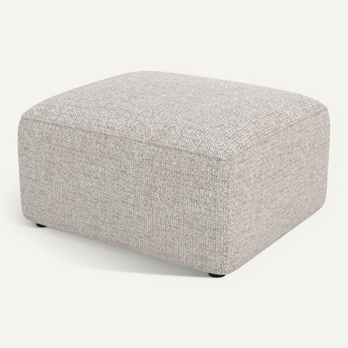 Pouf Rectangulaire Pour Canapé Modulable En Tissu Beige - Hestia