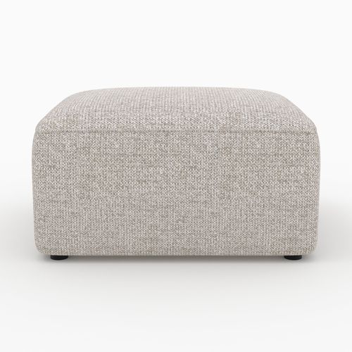 Pouf Rectangulaire Pour Canapé Modulable En Tissu Beige - Hestia