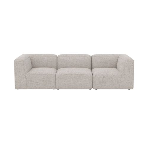 Canapé Modulable En Tissu Beige 3 Places - Hestia