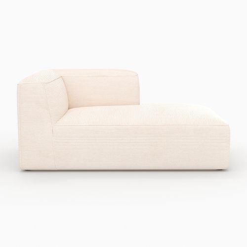 Canapé D'angle Droit Modulable En Velours Côtelé 4 Places - Mina