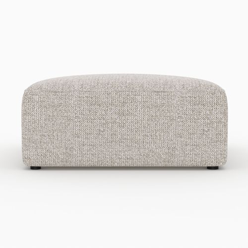 Canapé Modulable En Tissu Beige 3 Places Avec Pouf - Hestia