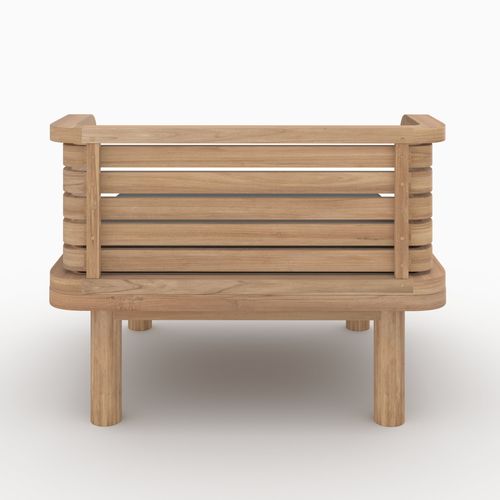 Fauteuil De Jardin En Teck Massif Et Coussin Gris - Kilda