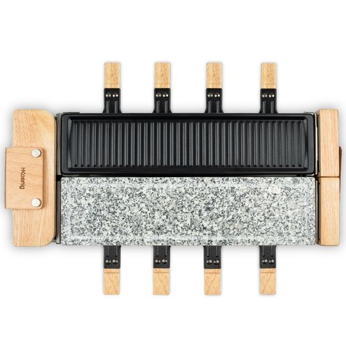 Raclette, Pierre À Cuire Et Grill 8 Personnes Design Bois - Wod360