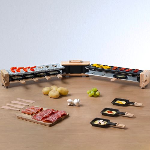 Raclette, Pierre À Cuire Et Grill 8 Personnes Design Bois - Wod360