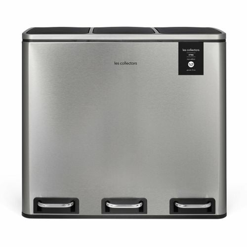 Poubelle De Tri à Pédale 3 X 18 L, Inox Edition - N°982