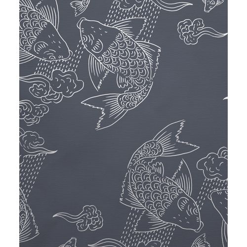 Tête De Lit Déhoussable Banc De Poissons 140x110 Cm Coloris Gris