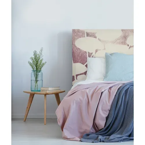 Tête De Lit Déhoussable Haku 140x110 Cm Coloris Rose Pâle