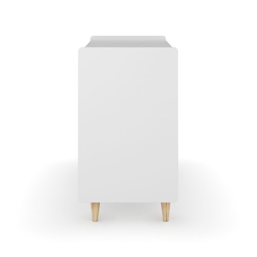 Commode 3 Tiroirs  Peter  Bois Et Blanc