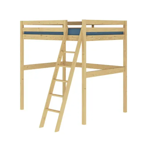 Lit Mezzanine 2 Places 140x190 Cm Aaron  Bois