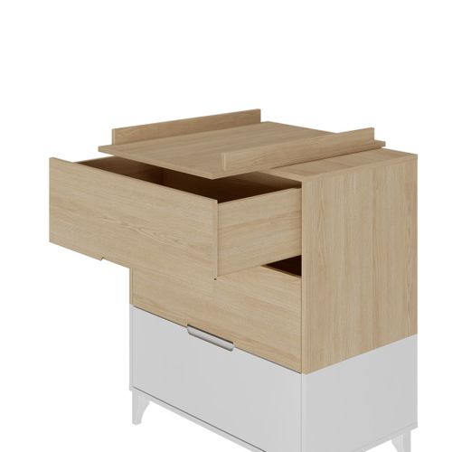 Mini Chambre Bébé 70x130 Cm Dixie  Blanc Et Bois