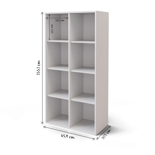 Meuble De Rangement 8 Cases  Kenan  Blanc