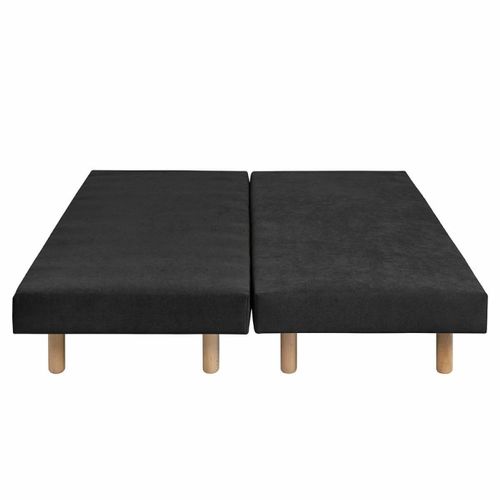 Lot De 2 Sommiers Tapissiers 80x200 Cm Habby  Noir