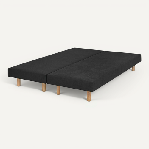 Lot De 2 Sommiers Tapissiers 80x200 Cm Habby  Noir