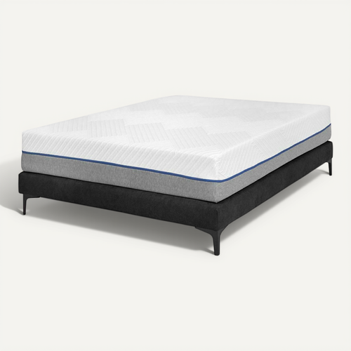 Pack Sommier Tapissier Avec Matelas 140x190 Cm Hiliana Noir