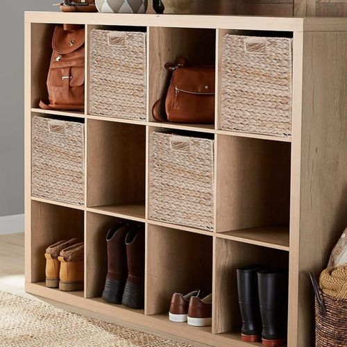 Lot De 2 Paniers De Rangement Pliables Jacinthe D'eau 31 X 31 X 31 Cm