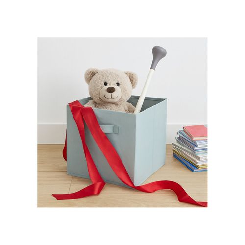 Lot De 12 Paniers Pliables En Tissu Vert Sauge 27 X 27 X 27 Cm