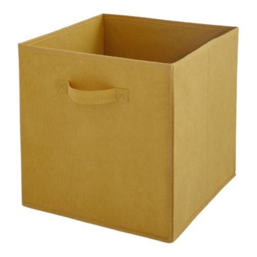 Lot De 12 Paniers Pliables En Tissu Noir Et Jaune 27 X 27 X 27 Cm