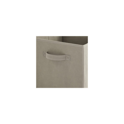 Lot De 12 Paniers Pliables En Tissu Noir Et Taupe 27 X 27 X 27 Cm