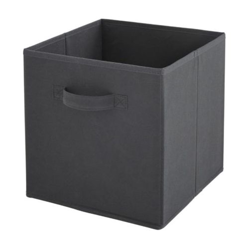 Lot De 6 Paniers Pliables En Tissu Gris 27 X 27 X 27 Cm