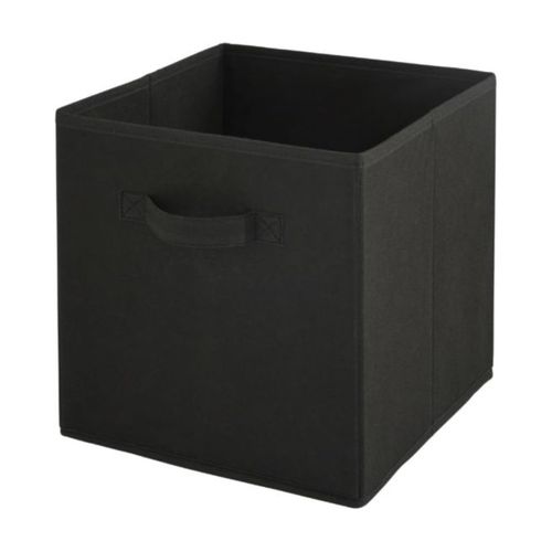 Lot De 6 Paniers Pliables En Tissu Noir 27 X 27 X 27 Cm