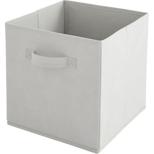 Lot De 6 Paniers Pliables En Tissu Gris Clair 27 X 27 X 27 Cm