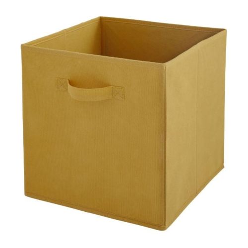 Lot De 6 Paniers Pliables En Tissu Jaune 31 X 31 X 31 Cm