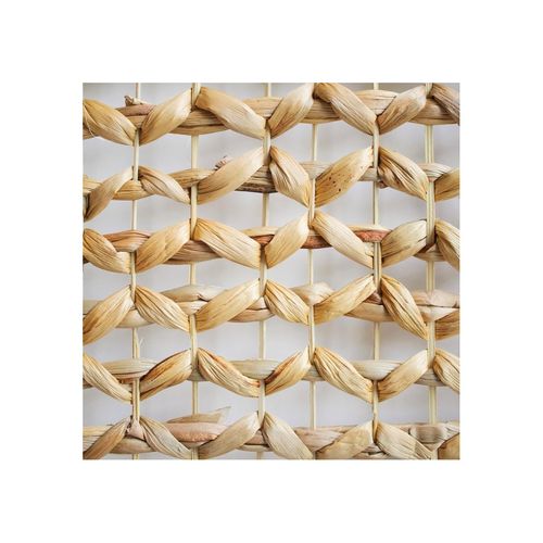 Paravent D'intérieur 3 Panneaux Jonc Mer Motif Fleur 117 X 160 Cm