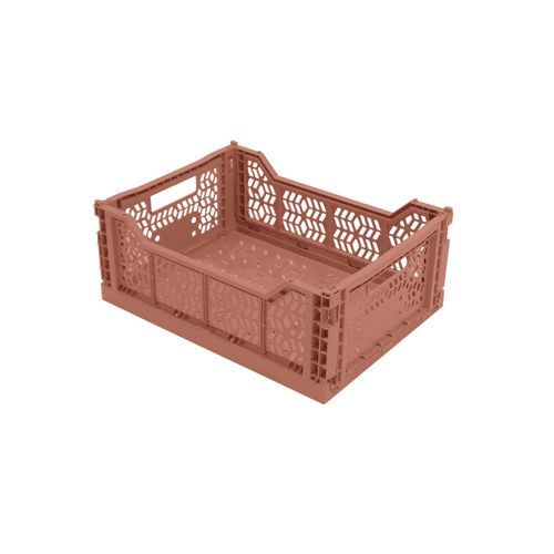 Lot 4 Caisses De Rangement Pliables Bleu, Terracotta 27 X 17 X 10,5 Cm