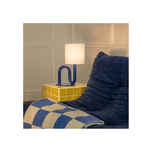 Lampe De Table Wama En Métal Bleu