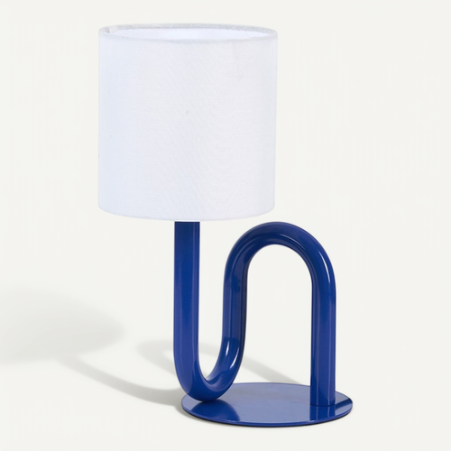 Lampe De Table Wama En Métal Bleu