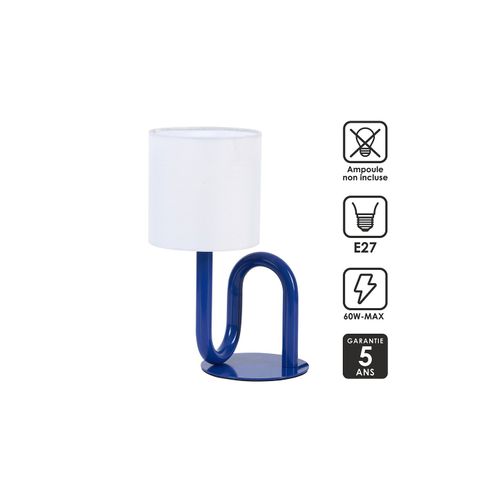 Lampe De Table Wama En Métal Bleu