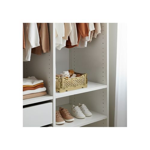 Lot 4 Caisses De Rangement Pliables Plastique Jaune 27 X 17 X 10,5 Cm