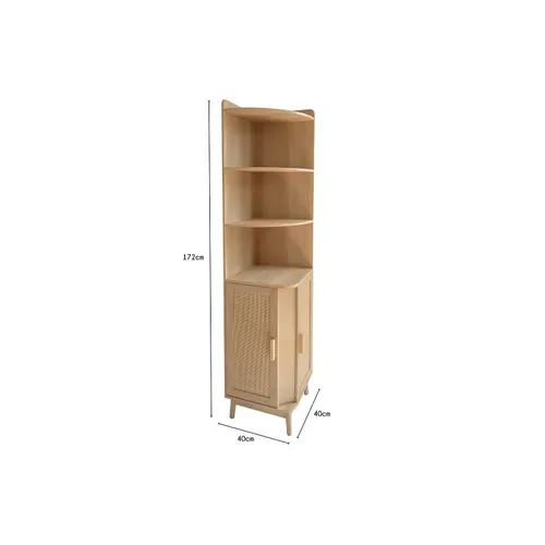 Meuble D'angle Bois Cannage 40 X 40 X 172 Cm