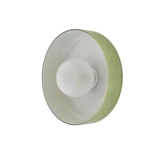 Applique Murale Yori En Métal Et Verre Rouge Et Vert D.25 Cm