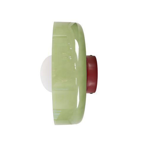 Applique Murale Yori En Métal Et Verre Rouge Et Vert D.25 Cm