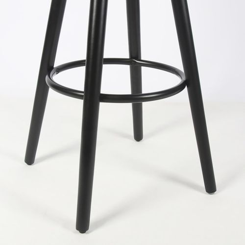 Lot De 4 Tabourets De Bar En Métal Et Plastique Noir 39,5 X 44 X 91 Cm