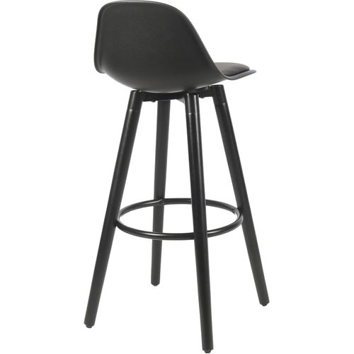 Lot De 6 Tabourets De Bar En Métal Et Plastique Noir 39,5 X 44 X 91 Cm
